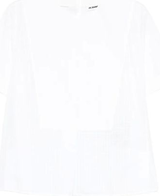 Jil Sander Blusa a maniche corte - Bianco