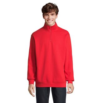 SOLS Uniseks Conrad Sweatshirt met Quarter Zip voor volwassenen (Helder rood)