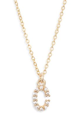 Set & Stones Gemma Initial Necklace in Gold /C at Nordstrom
