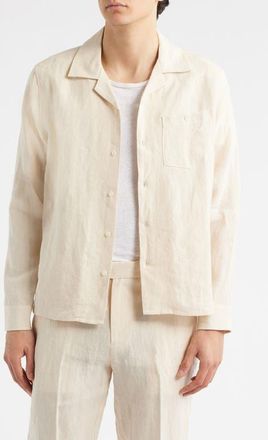 Percival Linen Shirt in Cream at Nordstrom, Size Xx-Large