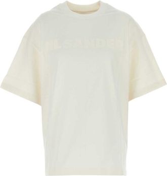 Jil Sander White Logo Print T-shirt
