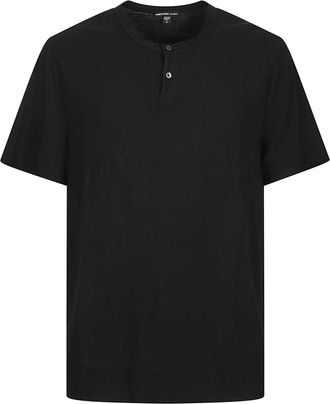 James Perse Slub Jersey Cotton Henley T-Shirt