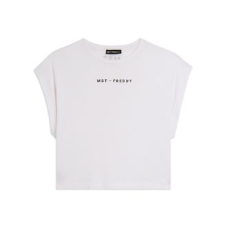 Freddy T-shirt manica corta cropped con stampe MST FREDDY