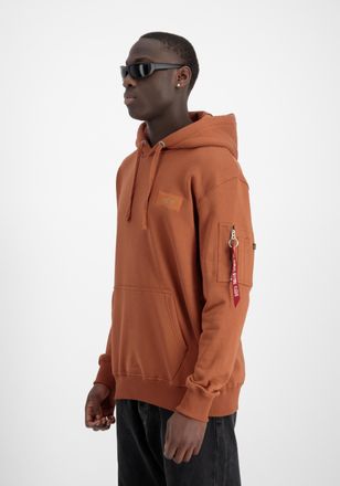 Alpha Industries Hoodie ALPHA INDUSTRIES Backprint Hoodie, Herren, Gr. S, braun (hazel braun), Obermaterial: 80% Baumwolle, 20% Polyester, regular fit, Sweatshirts Hoo
