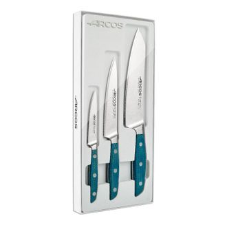 Arcos Arcos Set De 3 Piezas De Cuchillos De Cocina De La Serie Brooklyn Con Hoja De Acero Inoxidable Nitrum