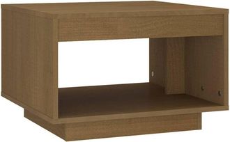vidaXL Vidaxl - Mesa de centro madera maciza de pino marrón miel 50x50x33,5 cm