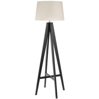 Searchlight Searchlight - Piantana Contemporaneo Easel Legno Marrone Tessuto 1 Luce E27