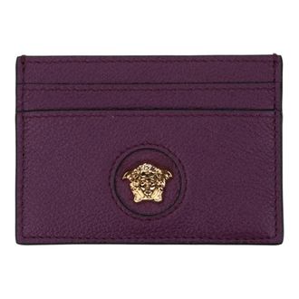 Versace Accessoires, Dames, Paars, ONE Size, Leer, Documenthouder