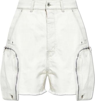 Rick Owens Denim Shorts met Vintage Effect - Heren - Denim shorts - Beige - W33 - Denim - Korte Broeken