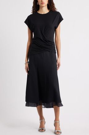 Nordstrom Ruched Top in Black at Nordstrom, Size Xx-Small