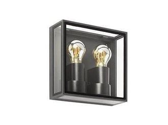 Netlighting Pomo Outdoor Box Wall Lamp Dark Grey 2x E27 IP65
