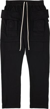 Rick Owens Relaxed Fit Cropped Cargo Pants with Contrast Drawstring