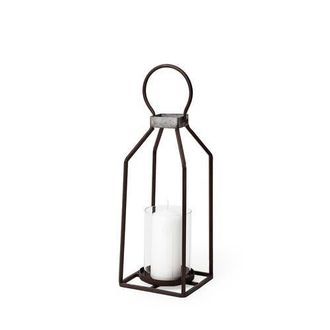 Mercana Kingston Rustic Metal Framed Table Candle Holder in Black at Nordstrom, Size Small
