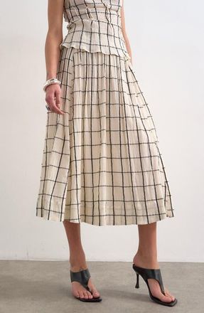 Topshop Saloon Midi Skirt in Stone at Nordstrom, Size 12 Us