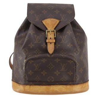 Louis Vuitton Vintage Montsouris Monogram Canvas Brown Canvas Backpack Bag (Pre-Owned)
