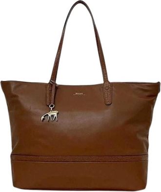 Bally Pre-owned Leather Tote Bag - Dames - Vintage Shopper - Bruin - ONE Size - Leer - Vintage
