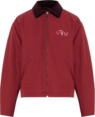 Kenzo Giacca con ricamo e logo - Rosso