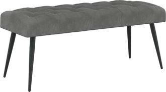 vidaXL Banco Con Tapicer&iacute;a Con Botones Gris Oscuro 110 X 40 X 46 Cm Vidaxl