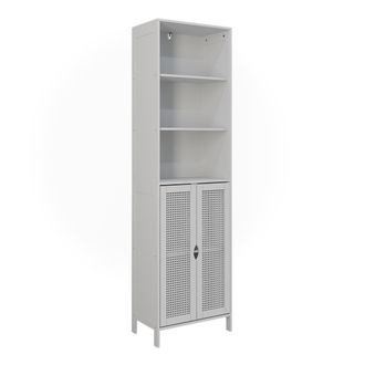 Vicco Armario De Ba&ntilde;o Liora, Blanco, 48 X 170 Cm Con 2 Puertas, Vicco