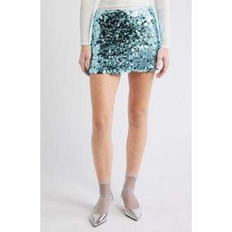BP. Sequin Miniskirt in Blue at Nordstrom Rack, Size Medium