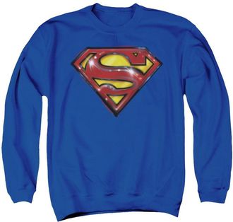 Gildan Superman Superman Airbrush Logo Adult Crewneck Sweatshirt