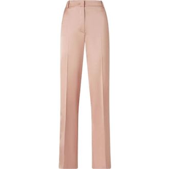 Pinko Straight Trousers, female, Pink, L, Pastel Pink Straight Trousers
