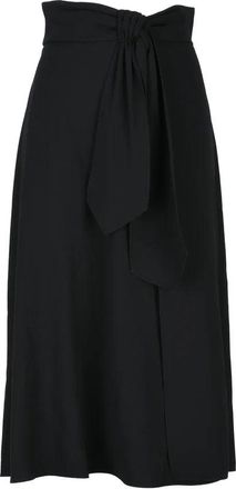 Elisabetta Franchi Flared Midi Skirt - Black
