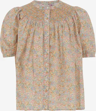 BONPOINT Girls Blouse Elouane Liberty Print Multicolour Cotton Blouses And Shirts