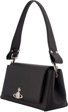 Vivienne Westwood Womens Hazel Medium Purse - Vivienne Westwood Leather Black Calfskin Bags Handbags-Purses