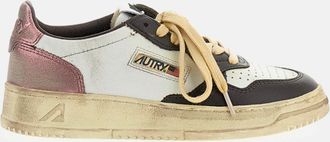 Autry Multicolor Medalist Super Vintage Laminated Leather Sneakers