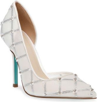 Betsey Johnson Cruze Half DOrsay Pointed Toe Pump in Ivory at Nordstrom, Size 6.5