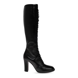 Dolce & Gabbana Botas altas hasta la rodilla con cordones - Shoes - Mujer - Negro - 38 1/2 EU