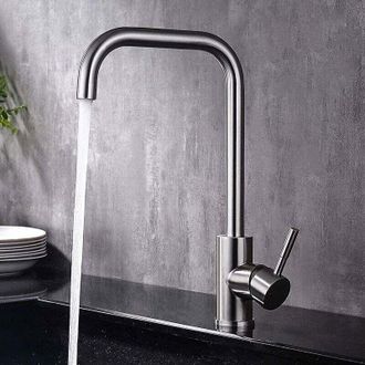 OEM Grifo De Cocina, Grifo Giratorio De Acero Inoxidable De 360&deg;, Apto Para Fregaderos Individuales Y Dobles, Apto Para Agua Fr&iacute;a Y Caliente, Grifo Mezcla