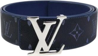 Louis Vuitton Pre-owned Belts, male, Blue, Size: ONE SIZE Pre-owned Canvas Belt