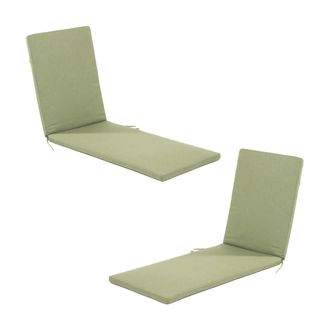ED&Egrave;N JARD&Iacute; Pack 2 cojines de tumbona exterior repelente al agua verde