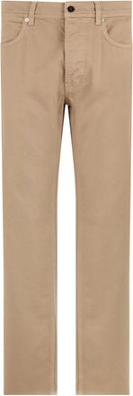 Stone Island Rechte Katoenen Broek - Heren - Regular Fit Jeans - Beige - W33 - Katoen - Jeans