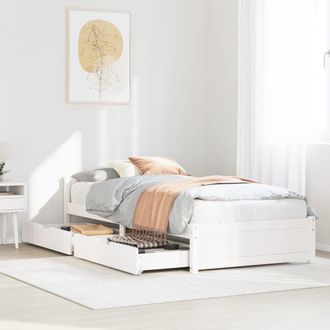 Berkfield Home Bed Frame without Mattress White 90x190 cm Single Solid Wood Pine