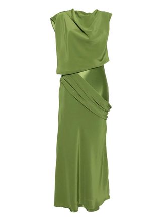 Acler Woolline maxi dress - women - Acetate/Polyester - 10 - Green