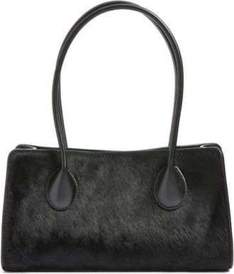 LI&Eacute; STUDIO The Lou Top Handle Bag in Black Calf Hair at Nordstrom
