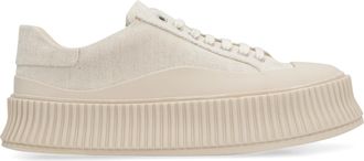 Jil Sander Womens Chunky Sneakers Sand Cotton Trainers
