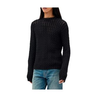 Ann Demeulemeester Jumper Ann Demeulemeester - male - Ann Demeulemeester - Round-neck Knitwear - Black - L - Knitwear