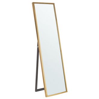 Beliani Beliani - Espejo De Pie De Material Sint&eacute;tico Marco Dorado 40 X 140 Cm Dormitorio Moderno Torcy