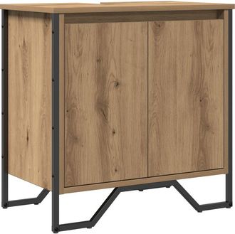vidaXL Vidaxl - Armario Para Lavabo Roble Artesanal 60x35x50 Cm Madera Elaborada