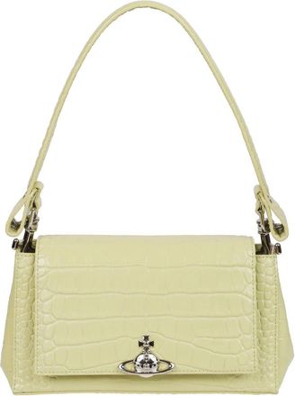 Vivienne Westwood Hazel Medium Handbag - Dames - Schoudertassen - Groen - ONE Size - Leer - Tassen