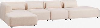 Sklum Sklum - Sofá modular chaise longue esquinero izquierdo de 4 piezas con diván Fogler