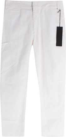 Haider Ackermann White Slim-Fit Distressed Denim Jeans Size 30
