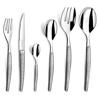 Lou Laguiole Cuberter&iacute;a de 50 piezas con cuchillos de carne Acero