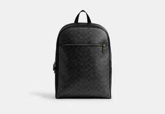 Coach Mens Owen Backpack in Signature Canvas | PVC
