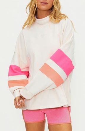 Beach Riot Jaylyn Colorblock Cotton Sweatshirt in Shoreline Colorblock at Nordstrom, Size X-Small