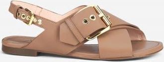 AGL Summer Criss Cross Sandal in Cocoa Nappa at Nordstrom, Size 40.5
